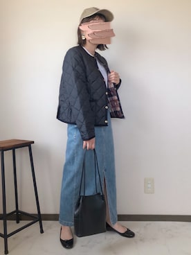 「FRAMeWORK（フレームワーク）のアイテム（帽子）」を使った、uaさん（レディース・153cm）の秋コーディネート