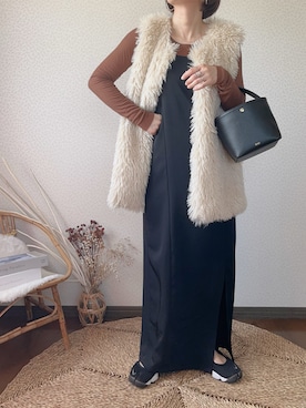 「ANGIE（アンジー）のアイテム」を使った、uaさん（レディース・154cm）の秋コーディネート