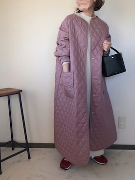 「New Balance」｜「アイテム（ノーカラーコート）」を使った、uaさん（レディース・153cm）の秋コーディネート