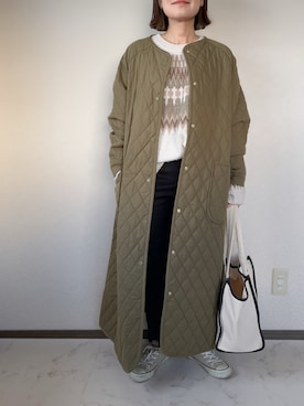「Libra Cue（リブラ キュー）のアイテム（その他アウター）」を使った、uaさん（レディース・153cm）の秋コーディネート