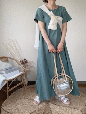 「たすき掛け」｜uaさん（レディース・153cm）の夏コーディネート