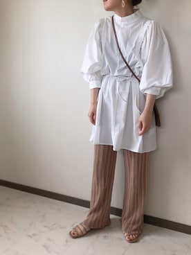 「byあしながおじさん」｜「アイテム（アクセサリー）」を使った、uaさん（レディース・153cm）の夏コーディネート