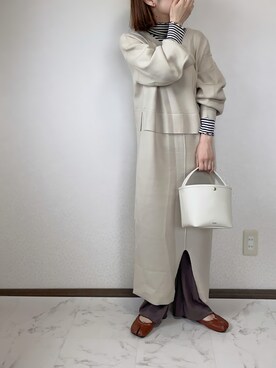 「クリスプ」｜「アイテム（アクセサリー）」を使った、uaさん（レディース・153cm）の冬コーディネート