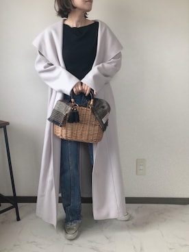 「ROYAL PARTY（ロイヤルパーティー）のアイテム（その他アウター）」を使った、uaさん（レディース・153cm）の秋コーディネート