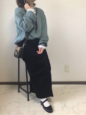 「クリスプ」｜「アイテム（バレエシューズ）」を使った、uaさん（レディース・153cm）の秋コーディネート