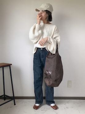 「クリスプ」｜「アイテム（アクセサリー）」を使った、uaさん（レディース・153cm）の秋コーディネート