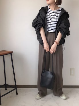 「クリスプ」｜「アイテム（マウンテンパーカー）」を使った、uaさん（レディース・153cm）の秋コーディネート