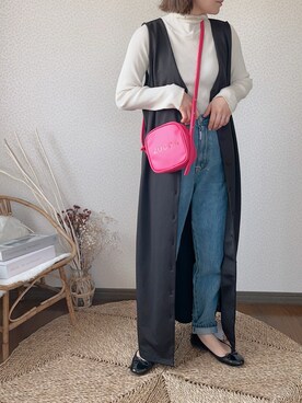 「something_jean」｜「アイテム（ワンピース/ドレス）」を使った、uaさん（レディース・154cm）の春コーディネート