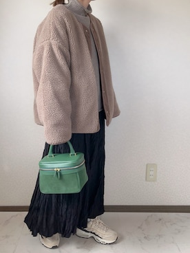 「ap retro（アプレトロ）のアイテム（ブルゾン）」を使った、uaさん（レディース・153cm）の冬コーディネート