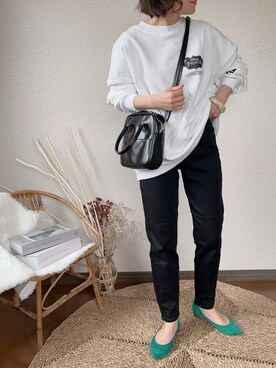 「FIG&VIPER（フィグアンドバイパー）のアイテム（スウェット）」を使った、uaさん（レディース・154cm）の春コーディネート