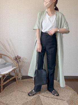 「Crisp」｜「アイテム（アナログ腕時計）」を使った、uaさん（レディース・154cm）の春コーディネート