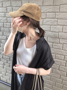 「クリスプ」｜「アイテム（シャツワンピース）」を使った、uaさん（レディース・153cm）の夏コーディネート