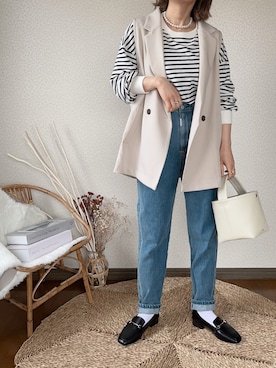 「something_jean」｜「アイテム（アクセサリー）」を使った、uaさん（レディース・154cm）の春コーディネート