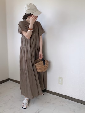 「SHIPS JET BLUE（シップスジェットブルー）のアイテム（帽子）」を使った、uaさん（レディース・153cm）の夏コーディネート