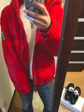 「Abercrombie&Fitch（アバークロンビーアンドフィッチ）のアイテム（ジャケット/アウター）」を使った、SYOHEさん（メンズ・176cm）の冬コーディネート