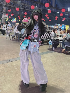 「YOSUKE（ヨースケ）のアイテム」を使った、ももりりさん（レディース・156cm）の冬コーディネート