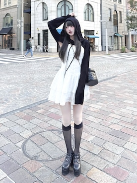 「YOSUKE（ヨースケ）のアイテム」を使った、ももりりさん（レディース・156cm）の春コーディネート