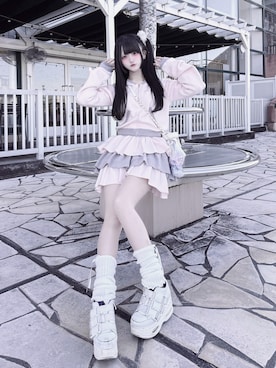 「YOSUKE（ヨースケ）のアイテム」を使った、ももりりさん（レディース・156cm）の冬コーディネート