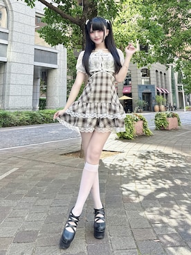 「YOSUKE（ヨースケ）のアイテム」を使った、ももりりさん（レディース・156cm）の春コーディネート