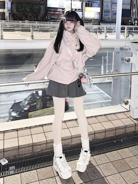 「YOSUKE（ヨースケ）のアイテム」を使った、ももりりさん（レディース・156cm）の冬コーディネート