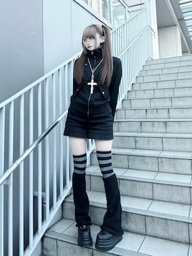 「YOSUKE（ヨースケ）のアイテム」を使った、ももりりさん（レディース・156cm）の冬コーディネート