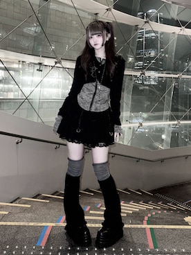 「YOSUKE（ヨースケ）のアイテム」を使った、ももりりさん（レディース・156cm）の冬コーディネート