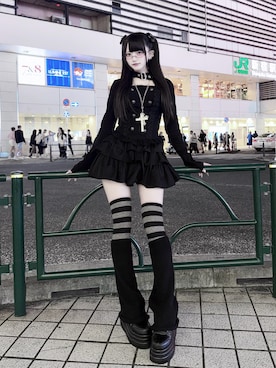 「YOSUKE（ヨースケ）のアイテム」を使った、ももりりさん（レディース・156cm）の秋コーディネート