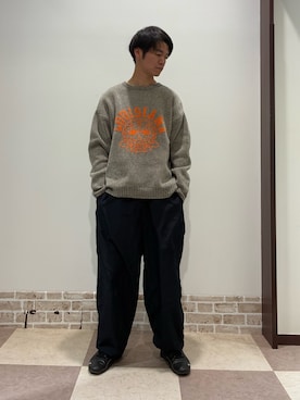 「アイテム（ニット/セーター）」を使った、陽介さん（メンズ・170cm・30代）の冬コーディネート