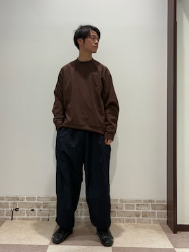 「アイテム（スウェット）」を使った、陽介さん（メンズ・170cm・30代）の冬コーディネート