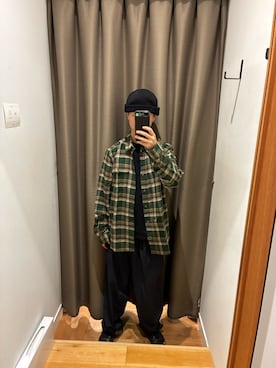 「URBAN RESEARCH DOORS（アーバンリサーチドアーズ）のpatagonia　LW FJORD FLANNEL SHIRTS（シャツ/ブラウス、グリーン系）」を使った、陽介さん（メンズ・170cm）の秋コーディネート