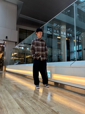 「URBAN RESEARCH DOORS（アーバンリサーチドアーズ）のpatagonia　LW FJORD FLANNEL SHIRTS（シャツ/ブラウス、ブラウン系）」を使った、陽介さん（メンズ・170cm）の秋コーディネート