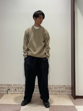 「アイテム（ニット/セーター）」を使った、陽介さん（メンズ・170cm・30代）の冬コーディネート