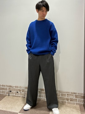 「アイテム（ニット/セーター）」を使った、陽介さん（メンズ・170cm・30代）の秋コーディネート