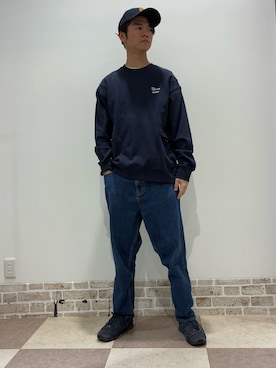 「アイテム（スウェット）」を使った、陽介さん（メンズ・170cm・30代）の冬コーディネート