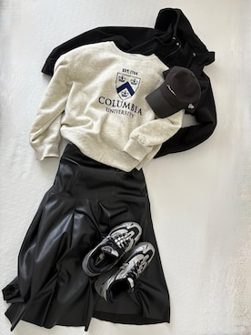 「アイテム（スウェット）」を使った、reirei1982さん（レディース・159cm）の秋コーディネート