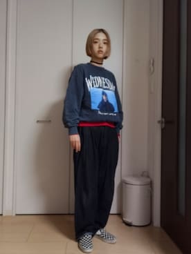 「ZARA KIDSのアイテム」を使った、MIKANさん（レディース・160cm）の冬コーディネート