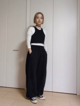 「アイテム（つなぎ/オールインワン）」を使った、MIKANさん（レディース・160cm）の秋コーディネート