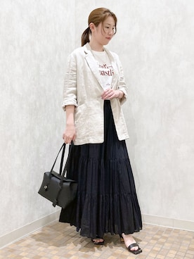 「Lilas（リラ）のアイテム」を使った、shioriさん（レディース・158cm）の春コーディネート