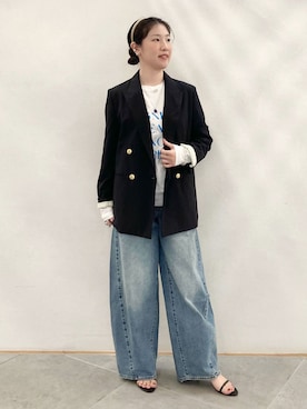 「Lilas（リラ）のアイテム」を使った、shioriさん（レディース・158cm）の春コーディネート