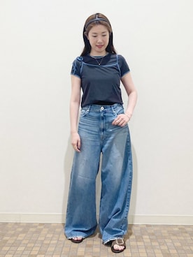 「Lilas（リラ）のアイテム」を使った、shioriさん（レディース・158cm）の春コーディネート