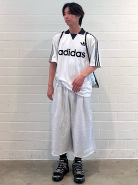 「adidas（アディダス）のアディスター コントロール 5 / ADISTAR CONTROL 5 / アディダスオリジナルス adidas Originals（スニーカー、ブラック系）」を使った、TMさん（メンズ・167cm）の夏コーディネート