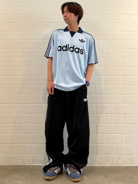 「adidas（アディダス）のOS TP（パンツ、ブラック系）」を使った、TMさん（メンズ・167cm）の夏コーディネート
