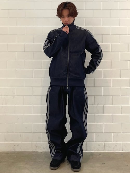 adidasオリジナル デニム生地　S トラックジャケット adidas（アディダス） デニムジャケット アウター ファイヤーバード