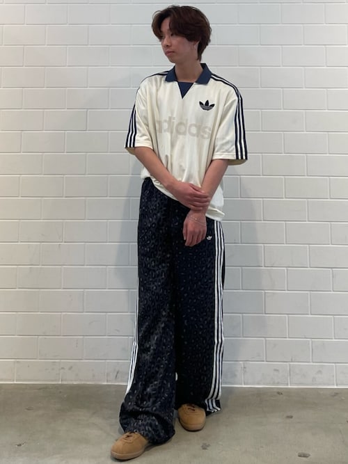 adidas Originalsワイドレッグ・サテン・パンツ / アディダス
