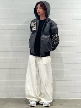 「adidas（アディダス）のADISTAR CONTROL 5 for JAPAN（シューズ、ホワイト系）」を使った、TMさん（メンズ・167cm）の夏コーディネート