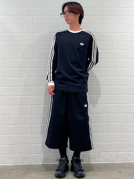 「adidas（アディダス）のアディスター コントロール 5 / ADISTAR CONTROL 5 / アディダスオリジナルス adidas Originals（スニーカー、ブラック系）」を使った、TMさん（メンズ・167cm）の夏コーディネート