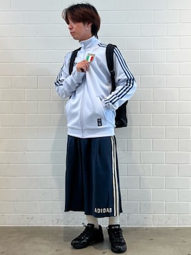 「adidas（アディダス）のBACKPACK / アディダスオリジナルス adidas Originals（バックパック/リュック、ブラック系）」を使った、TMさん（メンズ・167cm）の夏コーディネート