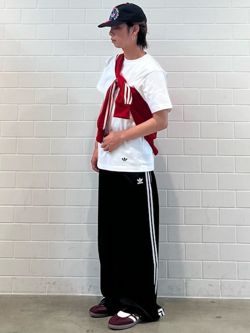  アディダス サテンワイドレッグ トラックパンツ Mサイズ adidas（アディダス） ワイドパンツ パンツ サテン ワイドレッグ