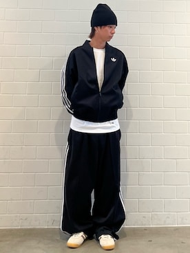 「adidas（アディダス）のアイテム（ジャージ）」を使った、TMさん（メンズ・167cm）の秋コーディネート