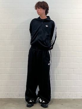 「adidas（アディダス）のアイテム（ジャージ）」を使った、TMさん（メンズ・167cm）の夏コーディネート
